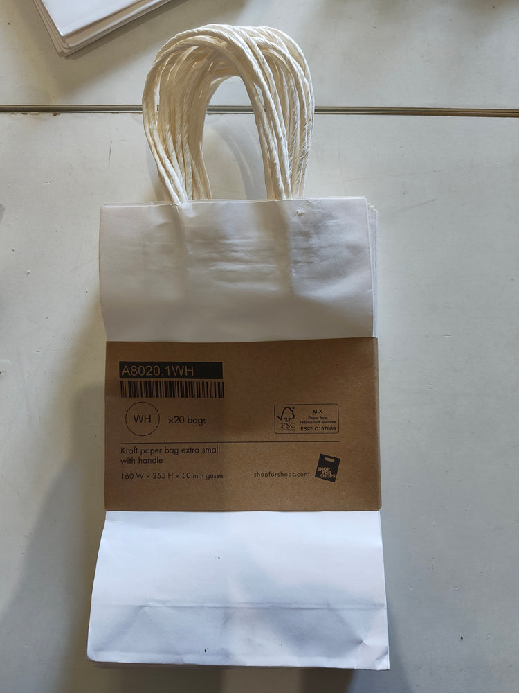 White paper bags 20 pack