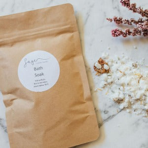 Bath soak made with natural ingredients