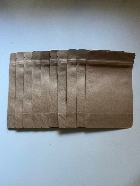 10 Pack Kraft Zip Lock Sachets