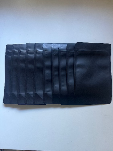 10 Pack Black Zip Lock Sachets