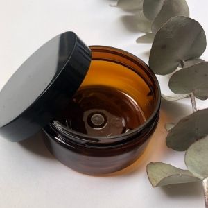 Jar Amber PET 100g & Black Cap