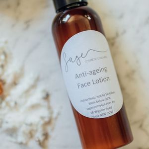 Handmade all natural anti-ageing lotion. Learn to make it at our Anti-ageing Skincare Making Workshop.